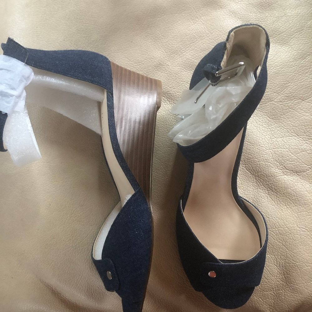 Shoes; Denim blue upper; NEW IN BOX;